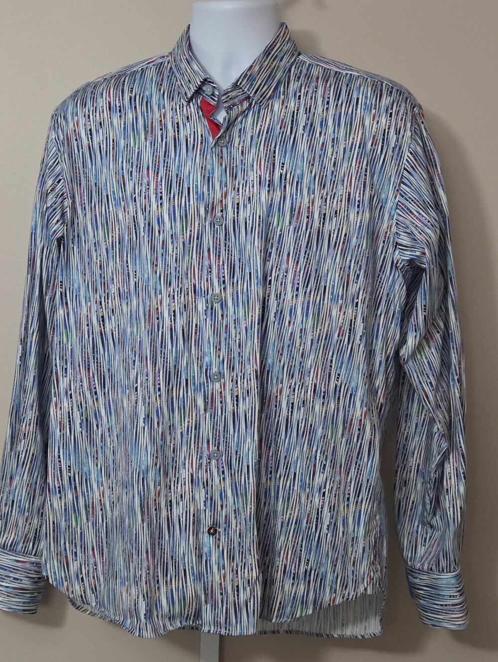 Visconti Black Long Sleeve Button Down Shirt Men's Size L